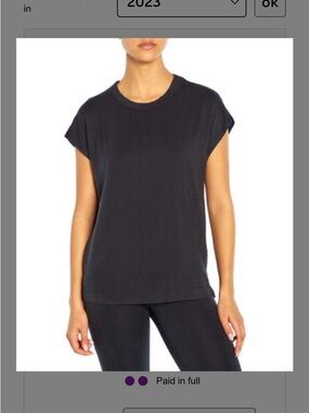 NWT black Marika lightweight athletic top
